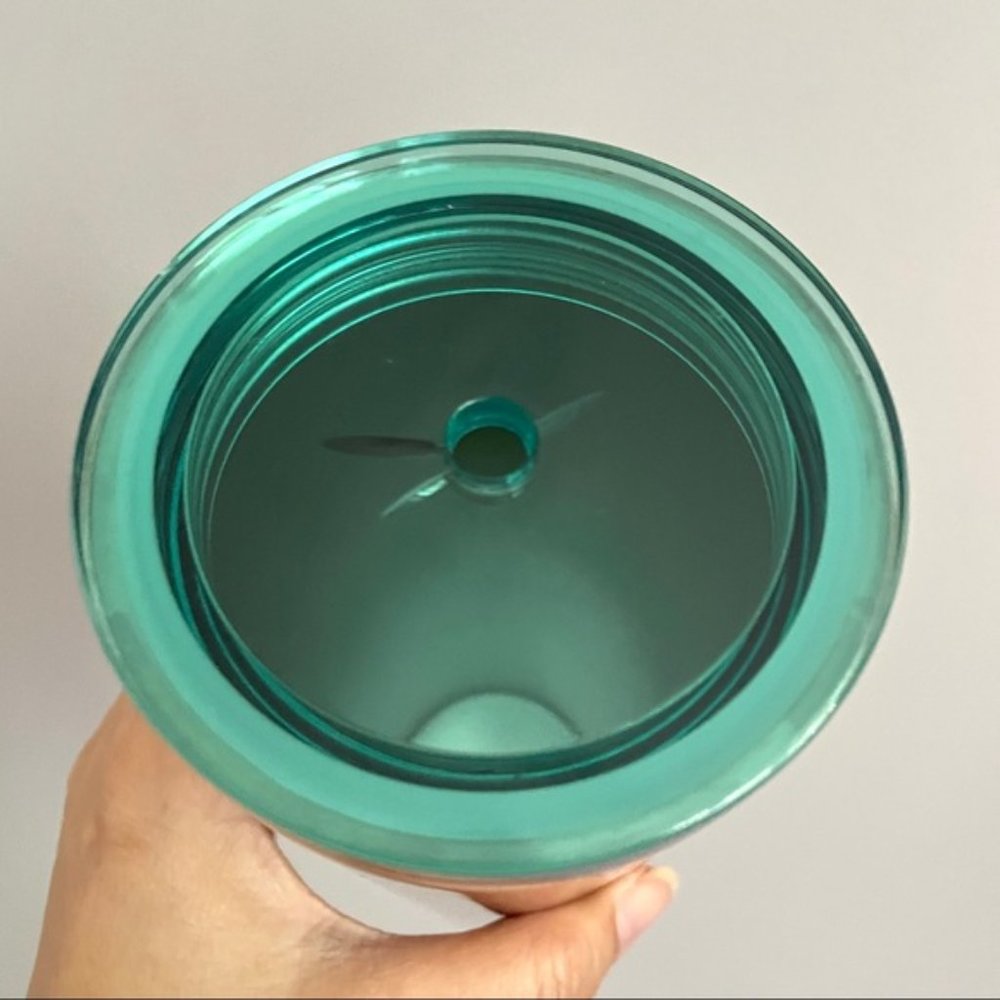 Starbucks Pink Gold Green Metallic Ombre Stainless Steel Cold Drink Tumbler 16oz - Picture 3 of 5